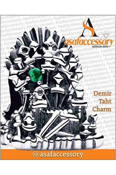 asaf Game of thrones charm demir taht | gümüş kaplama