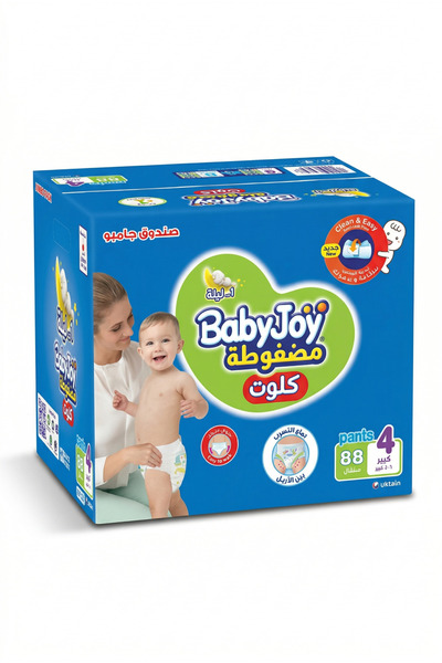 Baby Joy بيبى جوي كيلوت مقاس (4) كبير – صندوق جامبو 88 قطعة