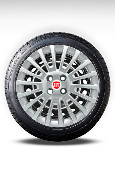 FRWY Fiat Punto Doblo Linea Fiorino 15" inç Uyumlu 4 Adet 1 Takım Gri Jant Ka...