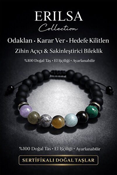 Erilsa Certified Mind-Opening Calming Bracelet - Amethyst Labradorite Jasper ...