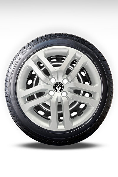 FRWY Renault Clio 4 16" Inç Uyumlu 4 Adet 1 Takım Gri Jant Kapağı
