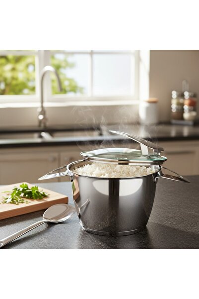 B&D طاجن من الفولاذ المقاوم للصدأ 18×13 سم (سعة 3.0 لتر) (طاجن حثي)