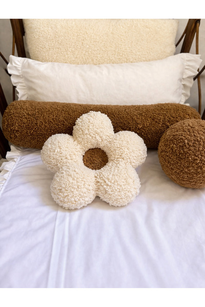 Cherry Bloom Cotton Teddy Peluş Papatya Yastık Mini 20 cm