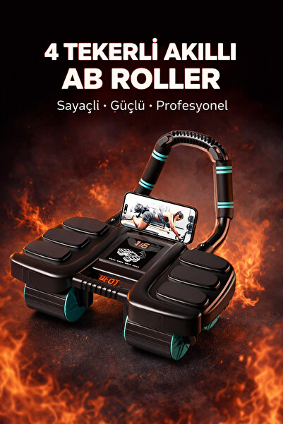 Ab Roller 4 Wheel Abdominal Muscle Tool Ab Rollout Exercise Platform With Counter