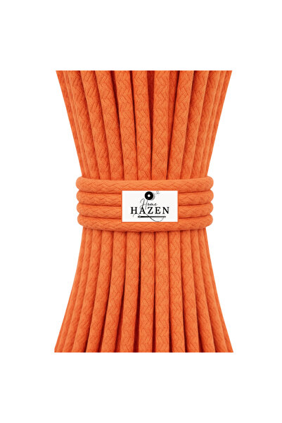 Hazen Home Kordon İp Pamuklu 6-7 mm 45-50 Metre 1 Kg İp - Turuncu