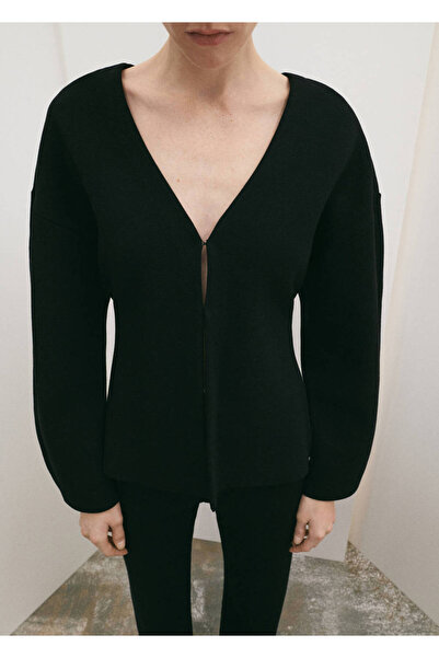 MANGO Woman V yaka oversize hırka