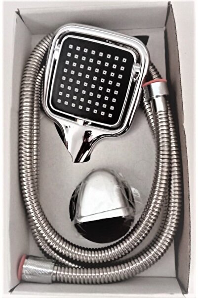 Genel Markalar Kare Duş Seti / Hortum / Başlık / Montaj Aparatı / 3'lü / Kare...