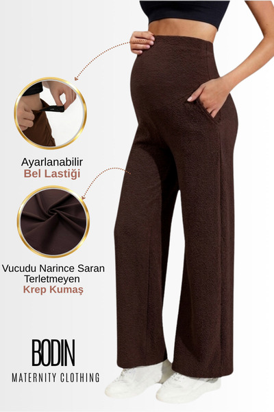 bodin Ρυθμιζόμενο ελαστικό παντελόνι υψηλής μέσης για εγκύους και μετά τον το...