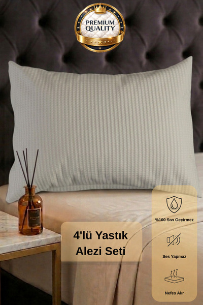 Elzenor Prestige %100 Bambu Üst Kumaş Sessiz Sıvı Geçirmez Yastık Koruyucu Al...