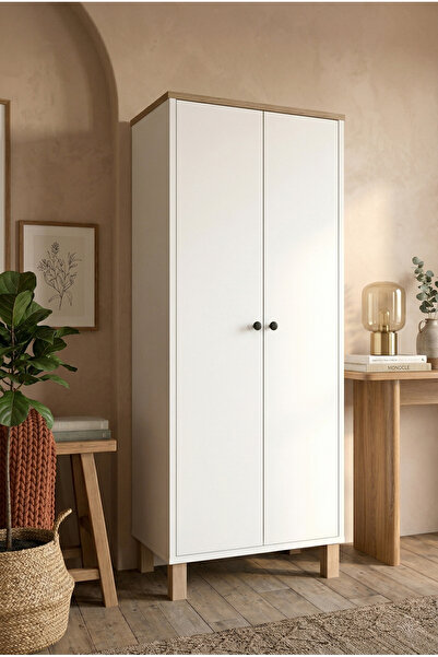 Robin Home Alaska Çok Amaçlı Dolap Mutfak Kiler Erzak Banyo Dolabı Sepet-Beyaz