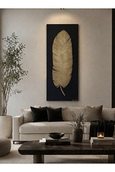 KEY ART 40×100 ölçülerinde MDF üzerine özel dokulu tablo