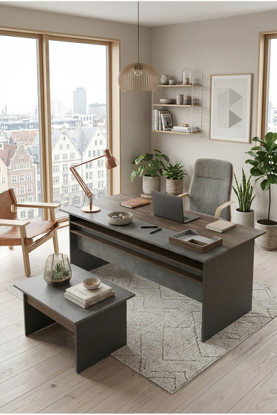 Robin Home Berlin Ab Ofis Büro Masa Takımı Ofis Çalışma Masası Sehpa Barok-an...