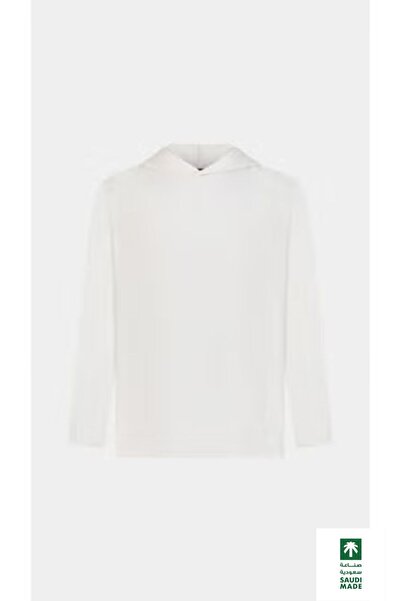 kult. French Terry Hoodie, White, Cotton Polyester, Regular Fit, No Zip, Made...