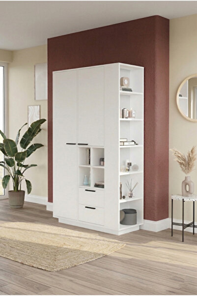 Yurupa Fortis Çok Amaçlı Dolap Gardırop 2 Çekmeceli Askılıklı Ayarlanabilir R...