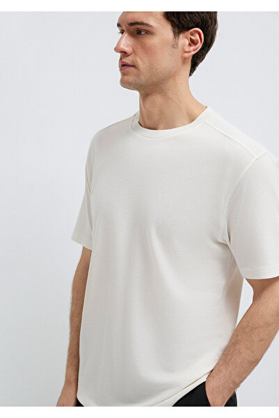 Mavi Soft-Premium Ecru (TENCEL) ™ ) Liyosel-Mischgewebe-T-Shirt, lockerer Sch...