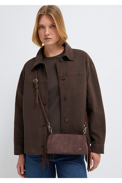 Mavi Suni Süet Kahverengi Çapraz Çanta 1913732-70246