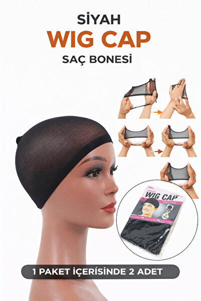 Mina Peruk SİYAH BONE Peruk Takım Bonesi & Filesi - Siyah - 1 Paket / 2 Adet ...