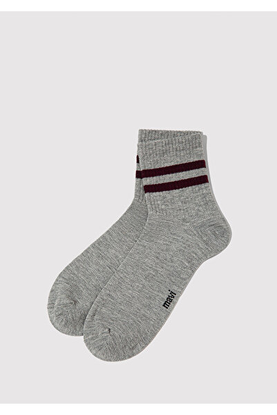 Mavi Graue Socken mit Streifendetail 0911594-24386