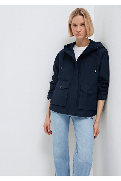 Mavi Hooded Navy Blue Short Jacket Oversized / Wide Fit 1110625-82906
