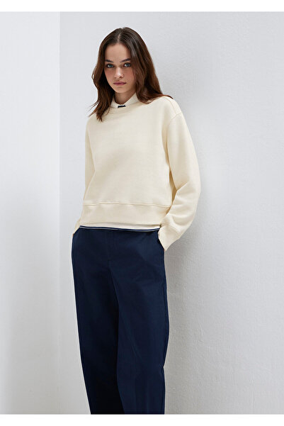 Mavi Crew Neck Ecru Sweatshirt 1S10387-70049