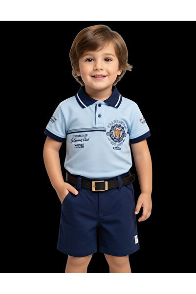 Ay-Giyim Boys' Shorts Suit with Belt Detail