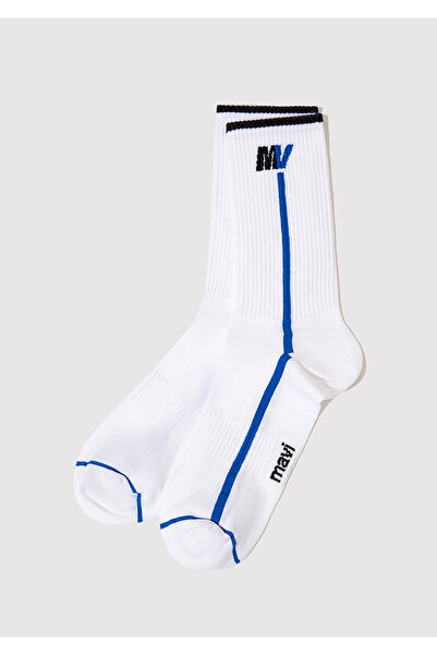 Mavi Mv Printed White Socket Socks 0911746-20843