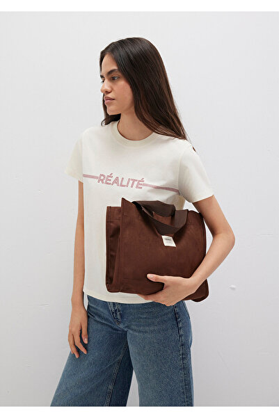 Mavi Suni Süet Kahverengi Tote Çanta 1912081-88062