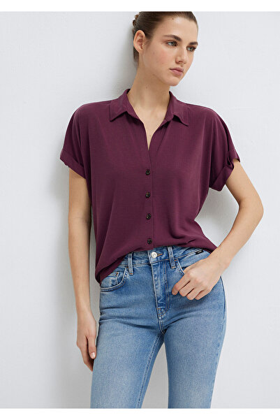 Mavi Soft-Premium Purple (TENCEL™ ™ ) Modal Blended Shirt Regular Fit / Norma...