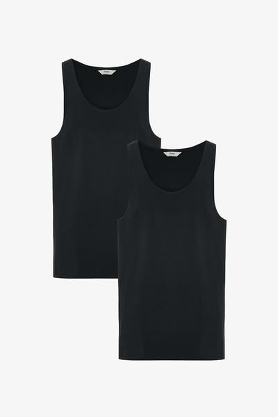 Penti Black Men's Regular Black 2-Pack Undershirts