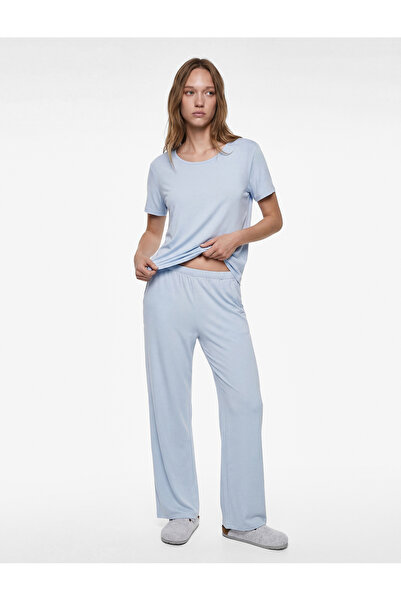 Koton Beli Lastikli Cepli Viskon Pijama Altı