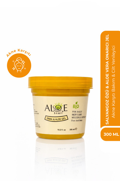 Bio Asia Salyangoz & Aloe Vera Jel – Akne Karşıtı, Cilt Yenileyici & Sıkılaşt...