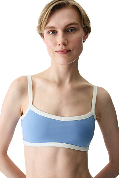 Penti Αθλητικό σουτιέν με μπλε ρίγες σε αντίθεση και αφαιρούμενα μαξιλαράκια