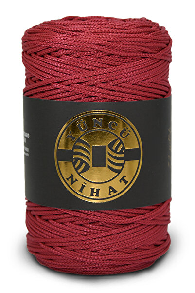 Yüncü Nihat 200 gr - 200 Mt - 2.5 Mm Polyester Makrome Ipi Bordo (014) Çanta ...