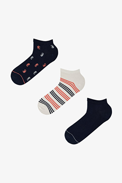 Penti Men's Colorful Crab Spot 3-Piece Booties Socks