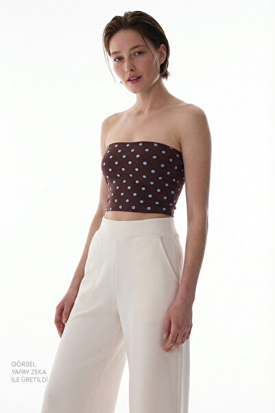 Penti Πουά Στράπλες Βαμβακερό Τοπ