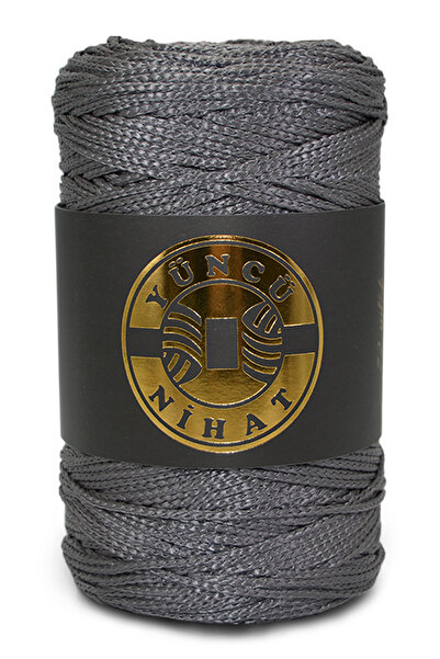 Yüncü Nihat 200gr - 200mt - 2,5mm Ανθρακί 752 Πολυεστερικό Σχοινί Μακραμέ Σχο...