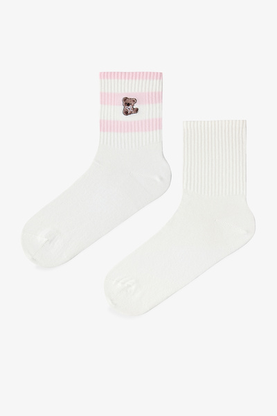 Penti 2 Ζεύγη Κάλτσες χωρίς ραφές Βαμβάκι τεμαχίων Teddy Bear με Με κέντημα θ...