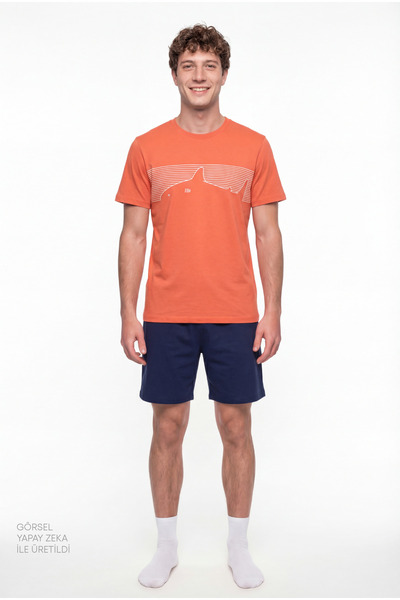 Penti Men's Colorful Ocean Club Pajama Set