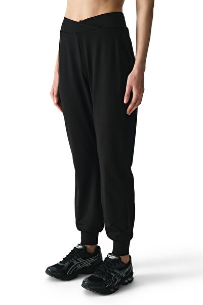 Penti Μαύρο παντελόνι με ψηλόμεσο κορδόνι