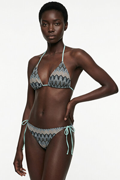 AQUELLA Colorful Knitwear Triangle Bikini Set