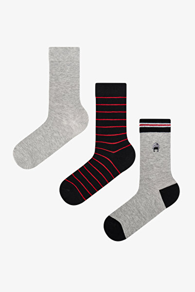 Penti Men's Three Legends Car Patterned 3-Piece Socks