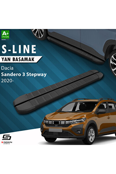 S Dizayn Dacia Sandero 3 Stepway S-Line Siyah Yan Basamak 183 Cm 2020 Üzeri D...