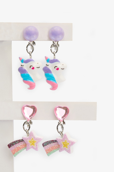 Penti Kız Çocuk Unicornlu 4'lü Küpe Seti