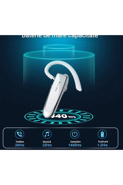 New Bee Casca Bluetooth LC-B41, Autonomie baterie 5 zile, Multipoint, Compatibila cu Ios si Android