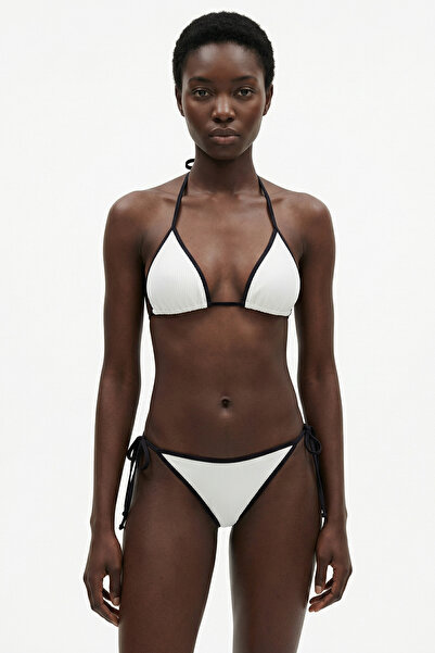 AQUELLA Piping Detailed Ecru Triangle Bikini Set