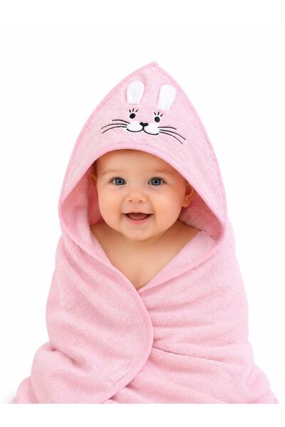 Baby Shez منشفة حمام مطرزة للأطفال حديثي الولادة مصنوعة من القطن بنسبة 100%