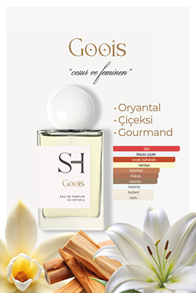 SH FRAGRANCES Goois EDP Kadın Parfüm | tatlı-acı badem | zengin çiçeksi | sıc...