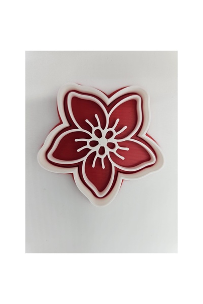 OEM Set 4 Forme Prajituri Flori - Cookie Cutters Biscuiti Artizanali Mac, Sakura, Orhidee, Floare de mar