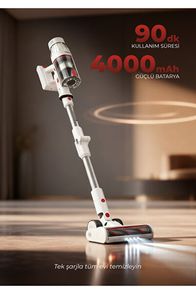 PiranTech ES-330 PRO Şarjlı Dikey Süpürge – Katlanabilir Boru & HEPA Filtre