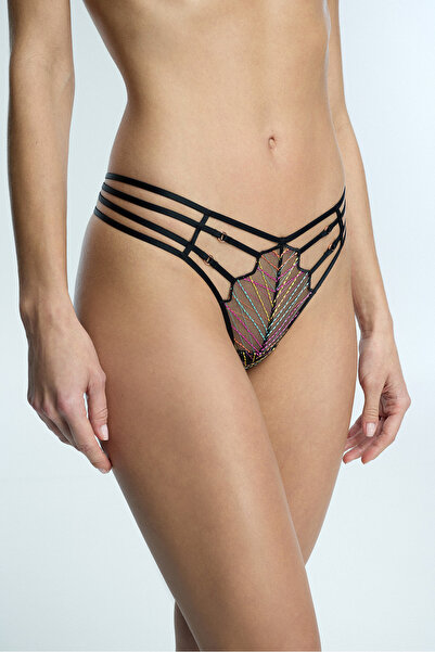Penti Black Ader String Panties - Privee Collection